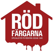 Rödfärgarna måla ditt hus med falu rödfärg logotyp